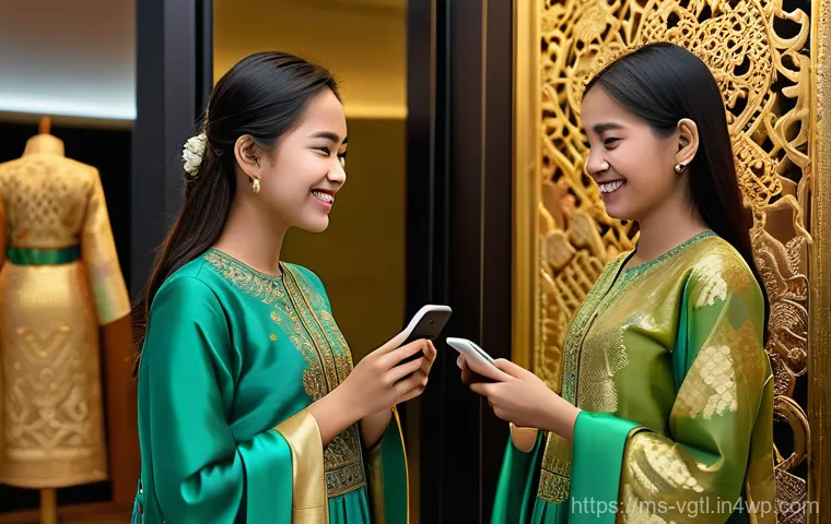 증강 현실 콘텐츠 제작 방법 - **Prompt:** A cheerful young Malaysian woman (late teens) stands in a modern, brightly lit boutique,...