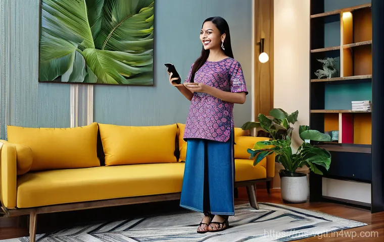 증강 현실을 통한 고객 참여 증대 - **Prompt:** A cheerful young Malay woman, dressed in a modest but stylish t-shirt and jeans, is enth...